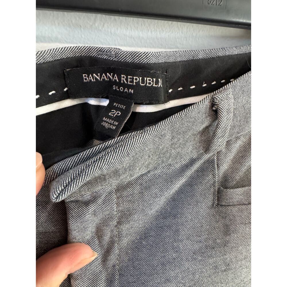 Banana Republic Heathered Gray Skinny Pants Size 2P Petite - Picture 2 of 6